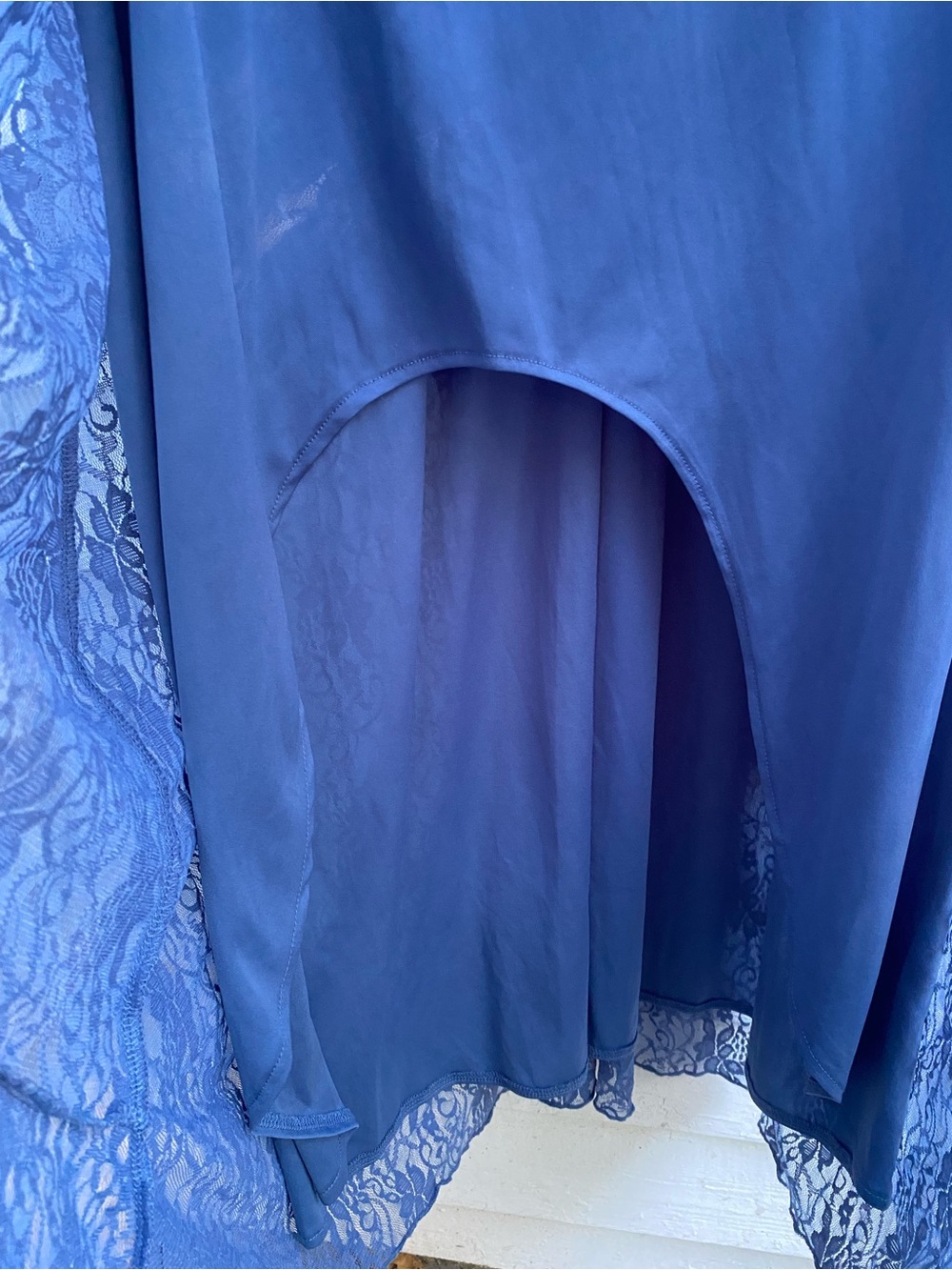 Ever Pretty Dusty Blue Lace Ruffled Formal Evening Dress - Picture 8 of 12